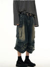 Urban Faded Utility Denim Shorts