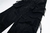 Premium Designer Wide Leg PU Multi-Pocket Pants