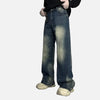 Paint Splashed Faded Rinse Denim