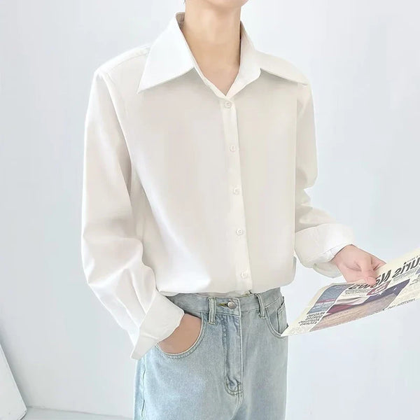 Mens Textured Lapel Luxury Vintage Top