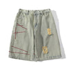 Torn Breeze Slim Denim Shorts