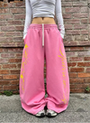 Wide Leg Japon Baskılı Jogger, önden görünüm — Navra Wear