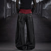 Marled New Double Layer Splicing Denim