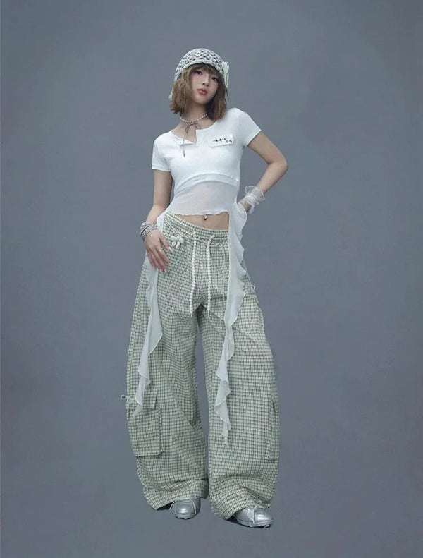 Pearl Check Dance Trousers
