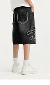 Mosaic Denim Shorts