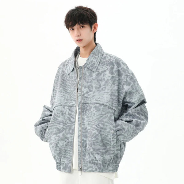Niche Batik Denim Jacket alternatif görünüm
