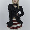 Gothic Noir Lace Flared Vintage Top