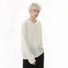 Sharp-Cut Seoul-Style Long Sleeve V-Neck T-Shirt