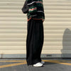 Wide Leg Hip-Hop Baskılı Pantolon, yakın çekim — Navra Wear