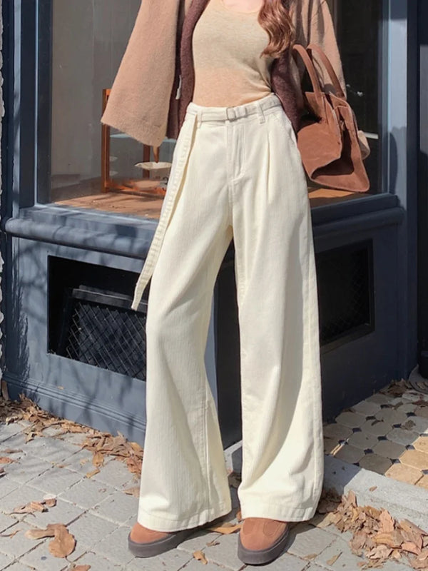 Elegant Cord Wide-Leg