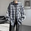 Vintage Oversize Ekose Gömlek, kombin görünüm — Navra Wear