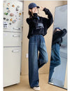 Comfortable High-Rise Bell Leg Denim