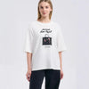 Ice-Cap Stars-Spangled Style Heart Illustrated Stamped T-Shirt