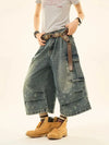 Heritage Worn Blue Denim Shorts