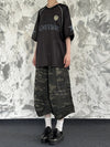 Airy 90s Style Woodland Utility Denim Shorts