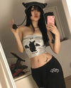 New-Millennium E-Girl Bunny Core Tube Top
