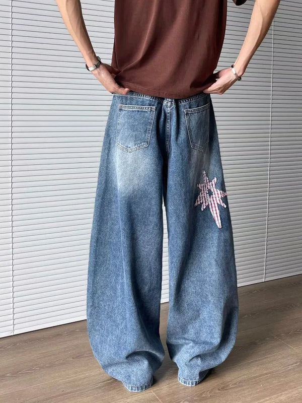 Stellar Stitchwork Relaxed Stacked Urban Beat Denim alternatif görünüm
