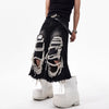 Metro Broken Hole Denim Shorts