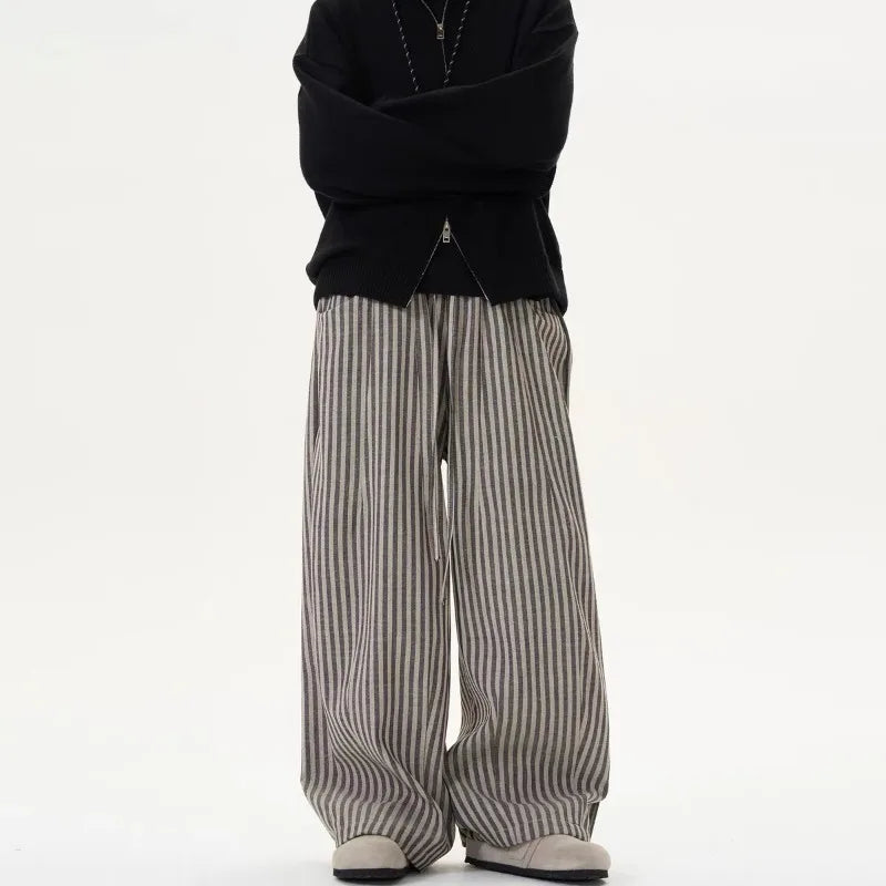 Spring Stripe High-Rise Wide-Leg
