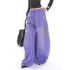 Y2K Wide Leg Gotik Baskılı Jogger, yan görünüm — Navra Wear