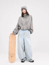 Light Wash Hip Trousers