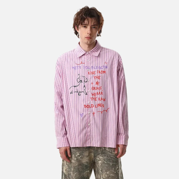 Tag Stripe Street Long Sleeve Shirt