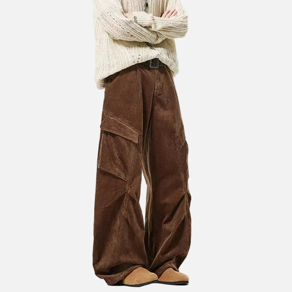2000s Solid Relaxed Street Pants alternatif görünüm