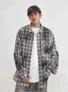 Smoke Plaid Fine Quality Fall Shirt