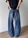 Work & Play Torn Blue Relaxed Stacked Denim