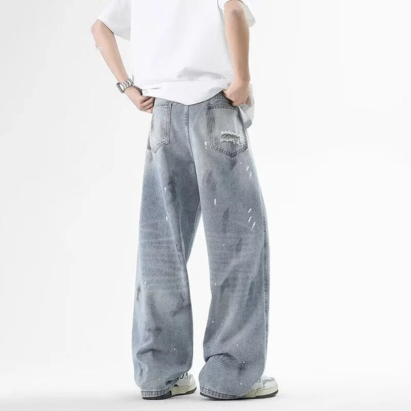 Torn Relaxed Graphic Printed Denim alternatif görünüm