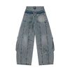 Belted Rinse Broken Denim