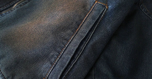 Heavy-Duty Worn Zip-Up Denim Jacket alternatif görünüm
