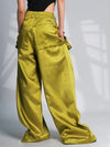 Wide Leg Güneş Baskılı Pantolon, yakın çekim — Navra Wear
