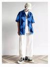 Navy Geo Print Street Short Shirt