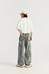 Hand-Painted Bell Leg High Street Denim