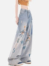 Metro Torn High-Rise Painted Bell Leg Denim