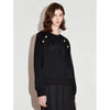 Noir Button Stitch Luxury Top