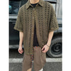 Chic Army Green Knitted Hollow Cardigan