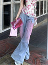 Women High-Rise Relaxed Sleek Tie Utility Denim