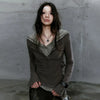 Dirty-Art Aesthetics Hooded Washed-Out Hoodie