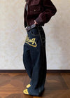 2000s Seoul Style Letter Print Denim
