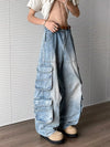 Raw Hem Realness Rinse Blue Relaxed Utility Denim