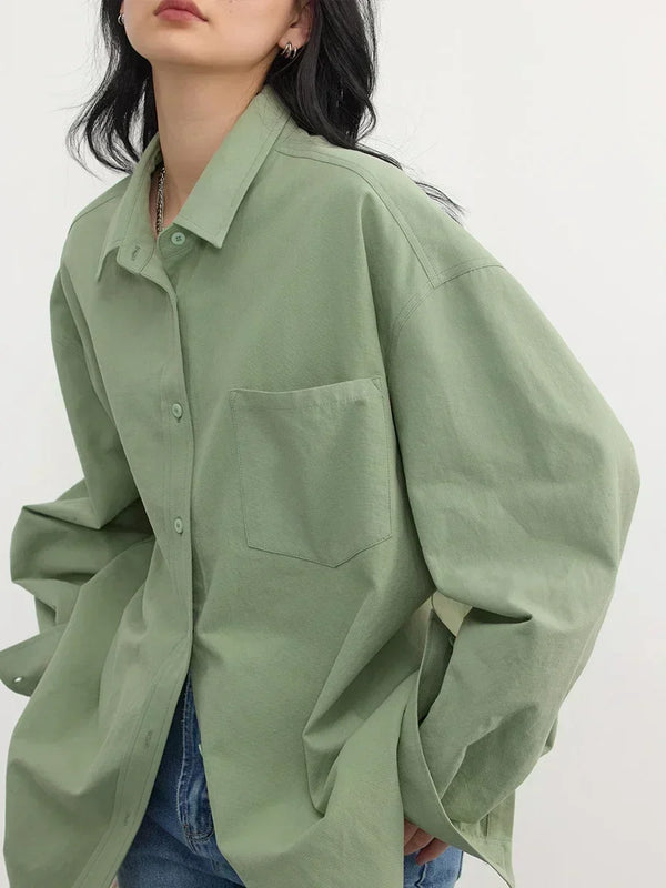 Scholarly Soft Relaxed Button-Front Top alternatif görünüm