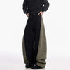 Elegant Black Contrast Easy Cut Denim