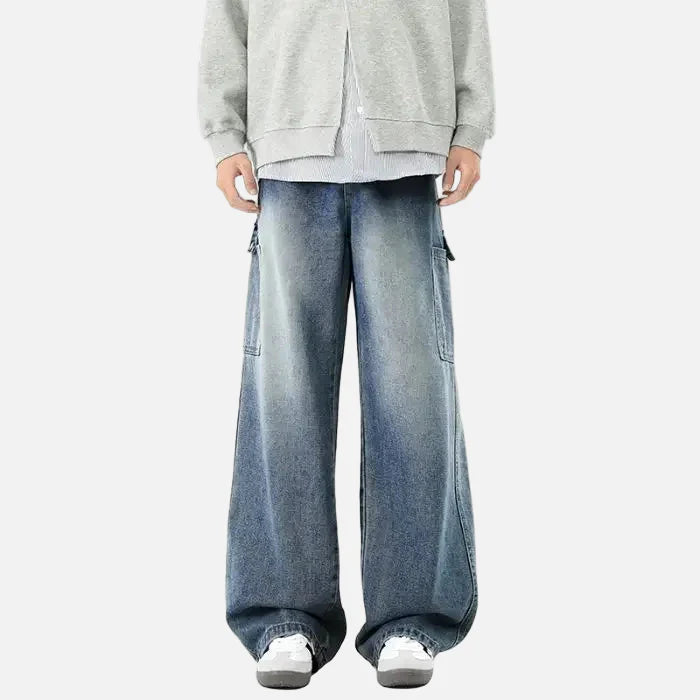 High-Quality Classic Bell Leg Denim Utility Denim