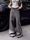 Minimal Check Wide-Leg