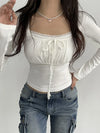Coquette Ruched Bow Bust Top