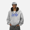 Fur Collar Stitch Cozy Hood
