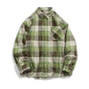 Mens Plaid Social Street Autumn Long Top