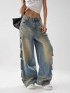 Heritage Faded Blue Stacked Wide Denim